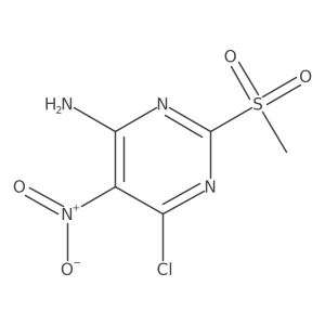 6-Chloro-2-(methylsulfonyl)-5-nitro-4-pyrimidinamine Structure