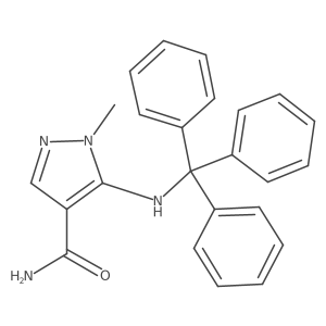 1-Methyl-5-(tritylamino)-1H-pyrazole-4-carboxamide Structure