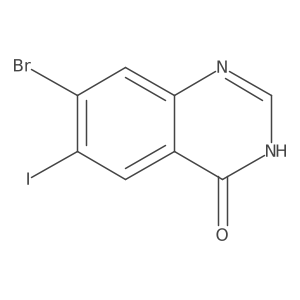 7-Bromo-6-iodo-quinazolin-4-ol Structure