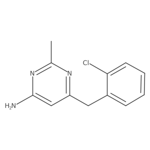 6-[(2-Chlorophenyl)methyl]-2-methylpyrimidin-4-amine Structure