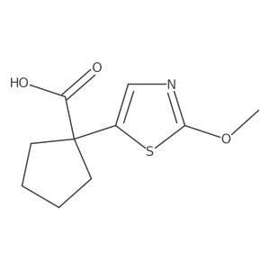 1-(2-Methoxy-1,3-thiazol-5-yl)cyclopentane-1-carboxylic acid结构式