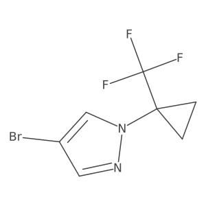 4-bromo-1-[1-(trifluoromethyl)cyclopropyl]-1H-pyrazole结构式