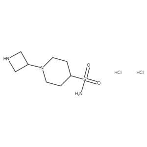 1-(Azetidin-3-yl)piperidine-4-sulfonamide dihydrochloride结构式