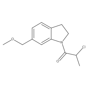 2-Chloro-1-(6-(methoxymethyl)indolin-1-yl)propan-1-one结构式