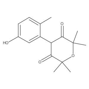 4-(5-Hydroxy-2-methylphenyl)-2,2,6,6-tetramethyl-2H-pyran-3,5(4H,6H)-dione Structure