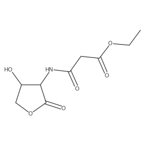 Ethyl 2-[(4-hydroxy-2-oxooxolan-3-yl)carbamoyl]acetate结构式