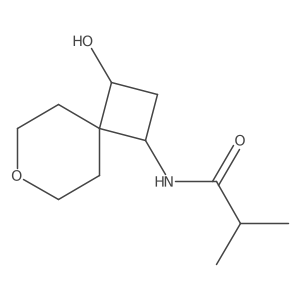 rac-N-[(1R,3R)-3-hydroxy-7-oxaspiro[3.5]nonan-1-yl]-2-methylpropanamide Structure