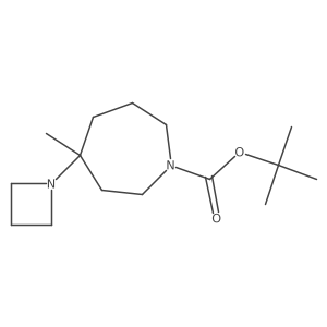 Tert-butyl 4-(azetidin-1-yl)-4-methylazepane-1-carboxylate结构式