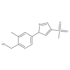 [4-(4-methanesulfonyl-1H-pyrazol-1-yl)-2-methylphenyl]methanol Structure