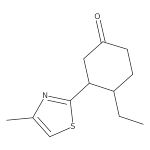 4-Ethyl-3-(4-methyl-1,3-thiazol-2-yl)cyclohexan-1-one结构式