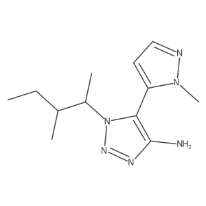 5-(1-methyl-1H-pyrazol-5-yl)-1-(3-methylpentan-2-yl)-1H-1,2,3-triazol-4-amine Structure