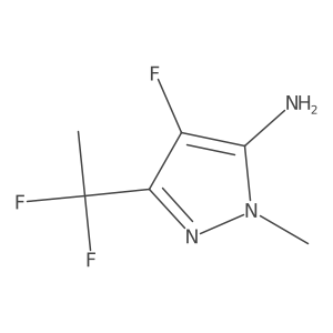 3-(1,1-difluoroethyl)-4-fluoro-1-methyl-1H-pyrazol-5-amine结构式