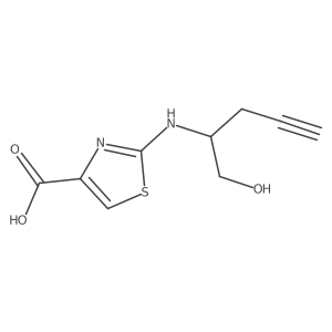 2-[(1-Hydroxypent-4-yn-2-yl)amino]-1,3-thiazole-4-carboxylic acid Structure