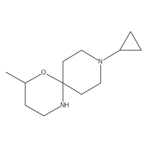 9-Cyclopropyl-2-methyl-1-oxa-5,9-diazaspiro[5.5]undecane结构式