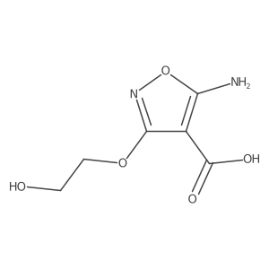 5-Amino-3-(2-hydroxyethoxy)-1,2-oxazole-4-carboxylic acid结构式