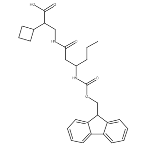 2-cyclobutyl-3-[(3S)-3-({[(9H-fluoren-9-yl)methoxy]carbonyl}amino)hexanamido]propanoic acid Structure