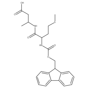 3-[(2S)-2-({[(9H-fluoren-9-yl)methoxy]carbonyl}amino)-4-(methylsulfanyl)butanamido]butanoic acid Structure