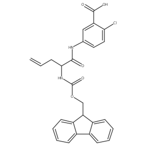 2-chloro-5-[2-({[(9H-fluoren-9-yl)methoxy]carbonyl}amino)pent-4-enamido]benzoic acid结构式