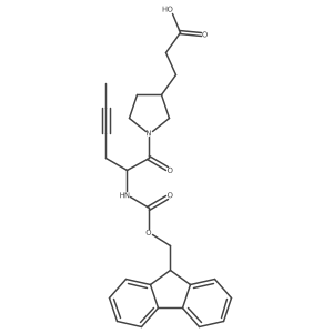 3-{1-[2-({[(9H-fluoren-9-yl)methoxy]carbonyl}amino)hex-4-ynoyl]pyrrolidin-3-yl}propanoic acid Structure