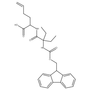 2-[2-ethyl-2-({[(9H-fluoren-9-yl)methoxy]carbonyl}amino)butanamido]hex-5-enoic acid结构式
