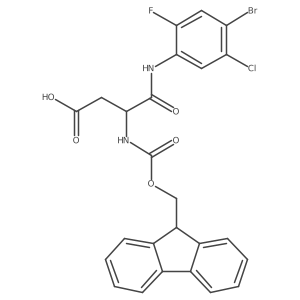 3-[(4-bromo-5-chloro-2-fluorophenyl)carbamoyl]-3-({[(9H-fluoren-9-yl)methoxy]carbonyl}amino)propanoic acid结构式