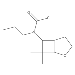 N-{7,7-dimethyl-2-oxabicyclo[3.2.0]heptan-6-yl}-N-propylcarbamoyl chloride Structure