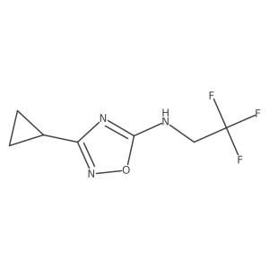 3-cyclopropyl-N-(2,2,2-trifluoroethyl)-1,2,4-oxadiazol-5-amine Structure