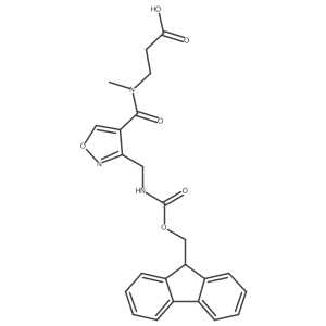 3-(1-{3-[({[(9H-fluoren-9-yl)methoxy]carbonyl}amino)methyl]-1,2-oxazol-4-yl}-N-methylformamido)propanoic acid Structure