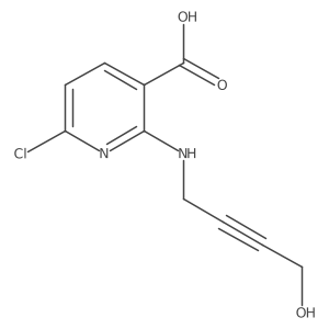 6-Chloro-2-[(4-hydroxybut-2-yn-1-yl)amino]pyridine-3-carboxylic acid结构式