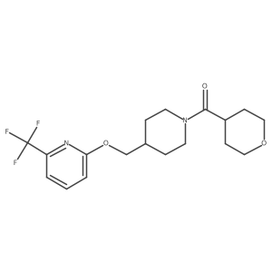 2-{[1-(Oxane-4-carbonyl)piperidin-4-yl]methoxy}-6-(trifluoromethyl)pyridine结构式