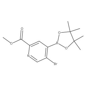 Methyl 5-bromo-4-(tetramethyl-1,3,2-dioxaborolan-2-yl)pyridine-2-carboxylate Structure