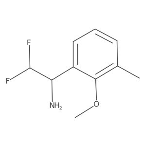 2,2-Difluoro-1-(2-methoxy-3-methylphenyl)ethan-1-amine结构式