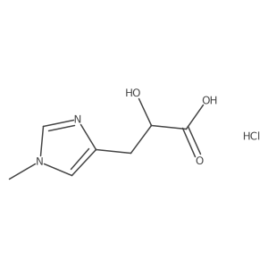 2-Hydroxy-3-(1-methyl-1H-imidazol-4-yl)propanoic acid hydrochloride结构式