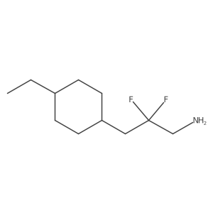 3-(4-Ethylcyclohexyl)-2,2-difluoropropan-1-amine结构式