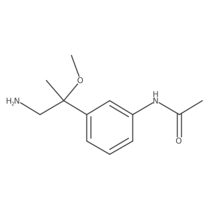 N-[3-(1-amino-2-methoxypropan-2-yl)phenyl]acetamide结构式