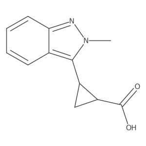 2-(2-methyl-2H-indazol-3-yl)cyclopropane-1-carboxylic acid结构式