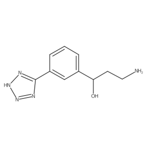 3-amino-1-[3-(1H-1,2,3,4-tetrazol-5-yl)phenyl]propan-1-ol结构式