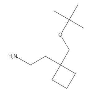2-{1-[(Tert-butoxy)methyl]cyclobutyl}ethan-1-amine结构式