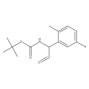 tert-butyl N-[1-(5-fluoro-2-methylphenyl)-2-oxoethyl]carbamate结构式
