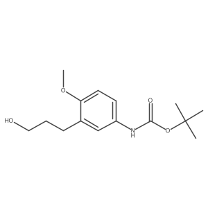tert-butyl N-[3-(3-hydroxypropyl)-4-methoxyphenyl]carbamate结构式