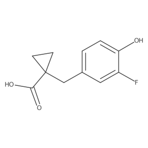 1-[(3-Fluoro-4-hydroxyphenyl)methyl]cyclopropane-1-carboxylic acid结构式