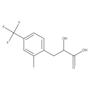 2-Hydroxy-3-[2-methyl-4-(trifluoromethyl)phenyl]propanoic acid结构式