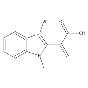 2-(3-bromo-1-methyl-1H-indol-2-yl)prop-2-enoic acid结构式
