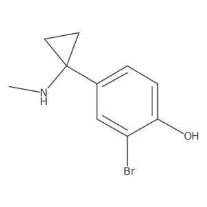 2-Bromo-4-[1-(methylamino)cyclopropyl]phenol结构式