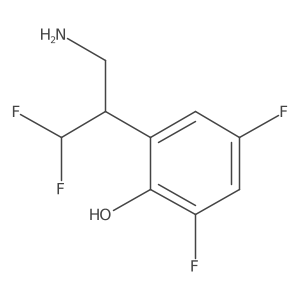 2-(3-Amino-1,1-difluoropropan-2-yl)-4,6-difluorophenol结构式