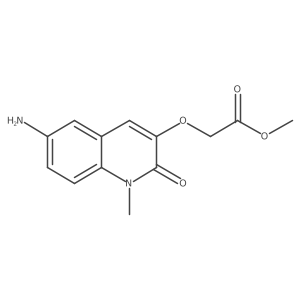 Methyl 2-((6-amino-1-methyl-2-oxo-1,2-dihydroquinolin-3-yl)oxy)acetate结构式