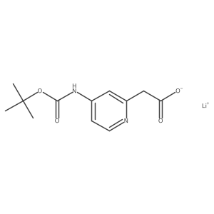 Lithium;2-[4-[(2-methylpropan-2-yl)oxycarbonylamino]pyridin-2-yl]acetate结构式
