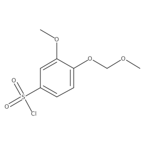 3-Methoxy-4-(methoxymethoxy)benzene-1-sulfonyl chloride Structure