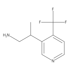 (2R)-2-[4-(Trifluoromethyl)pyridin-3-yl]propan-1-amine结构式