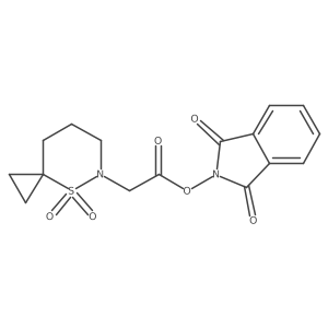 1,3-dioxo-2,3-dihydro-1H-isoindol-2-yl 2-{4,4-dioxo-4lambda6-thia-5-azaspiro[2.5]octan-5-yl}acetate Structure